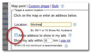 local address custom option
