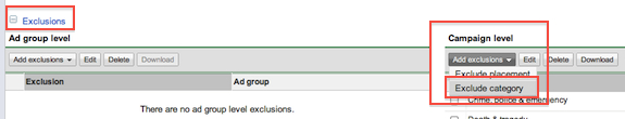 Adwords Site Category Exclusion